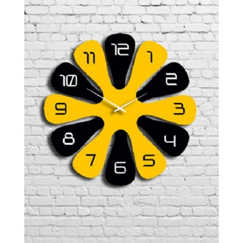 Yellow & Black Wall Clock