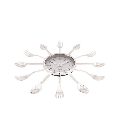 Telechron Spoon Fork Clock - Silver