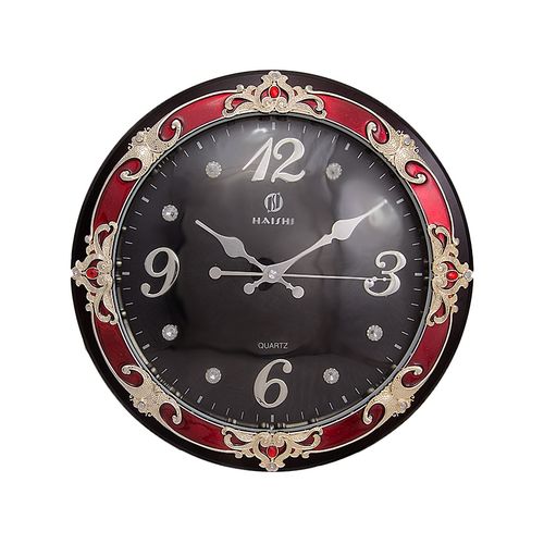 100 Fancy Wall Clock - 12X12 inch Size in Brown Color