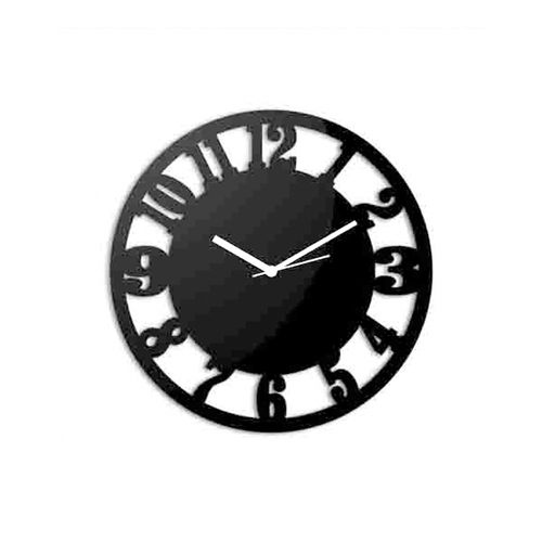 Simple Numbers Wallclock - Black