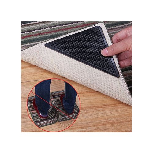 Pack Of 4 - Anti Skid Rug Grippers - Black