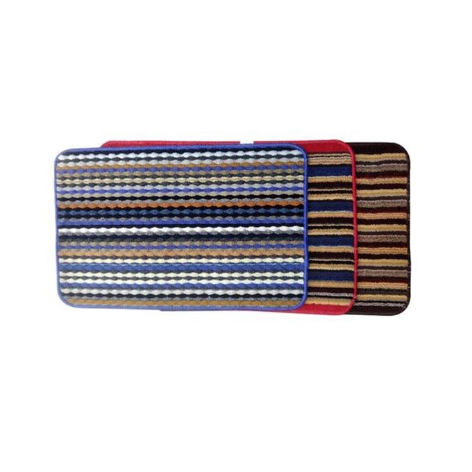 Pack of 3 - Rubber & Polyester Foot Mat – Multicolor