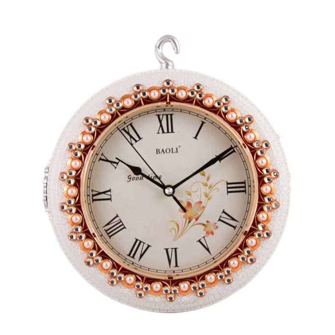 Europeon Style - Double Face Wall Clock 25x18 inch - White