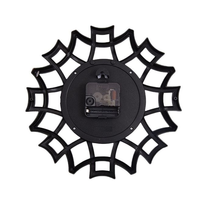 Spider Web Design Wall Clock 11x11 inch - Golden