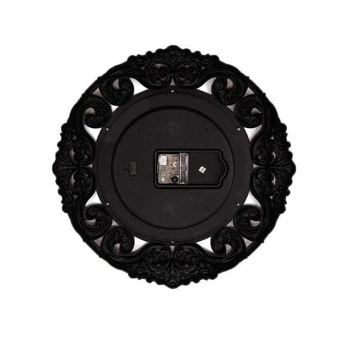 Gold Shaded Antique Wall Clock - 17x17 inch - Black