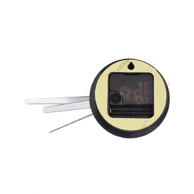 Wall Sticker With Clock - Black