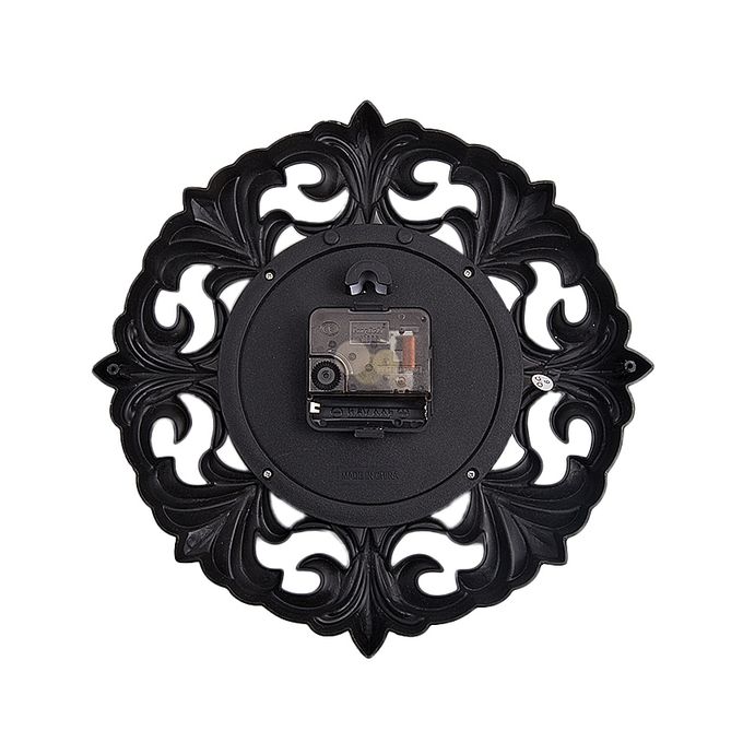 100 Black Fancy Wall Clock - 10X10 inch