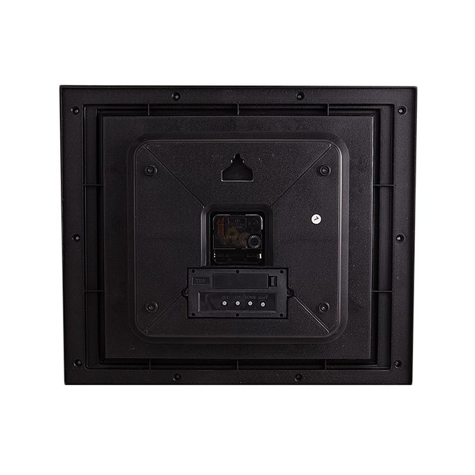 Analog and Digital Radium Numbers Wall Clock 14x16 inch - Golden and Silver