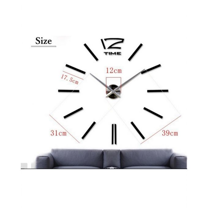 Analog Wall Clock Line - Black