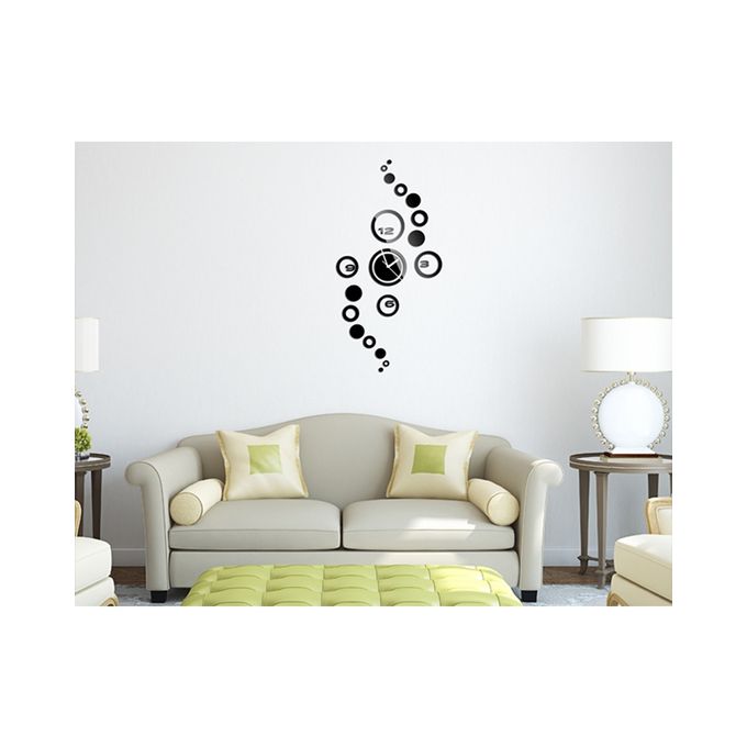 Circle Wall Clock - Black