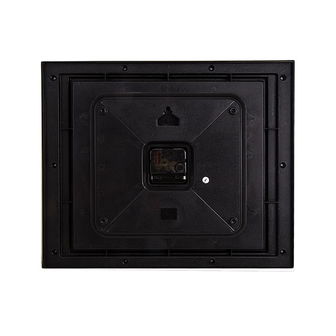 Black Center Dial Golden Radium Numbers Wall Clock 14x16 inch - Golden and Silver