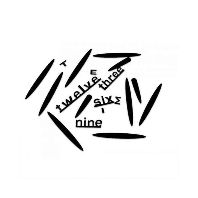 2 Designs in 1 Wall Clock - Black