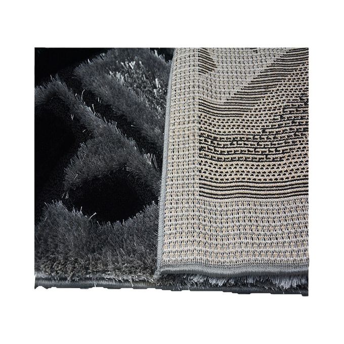 Amory Shaggy Rug - Silver & Black