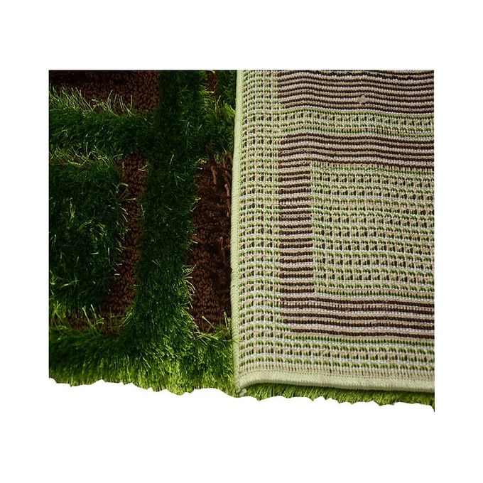 Grass Shaggy Rug - Green & Brown
