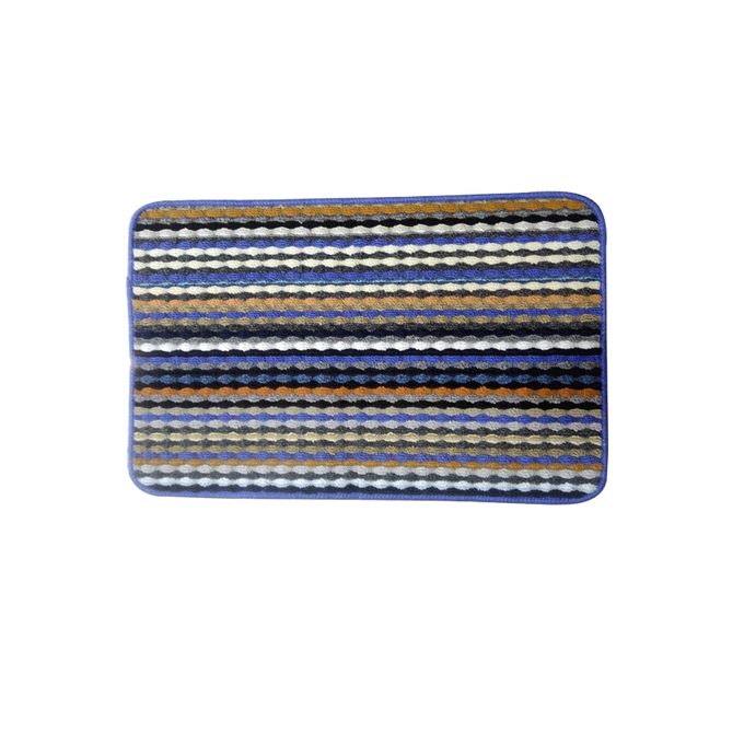 Pack of 2 Rubber & Polyester Foot Mat – Multicolor