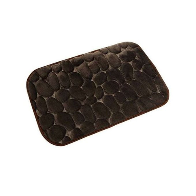 Pack of 2 - 3D Cobblestone Entrance Mats - Brown & Golden