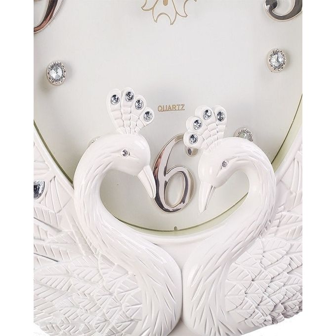 wall clock peacock whait
