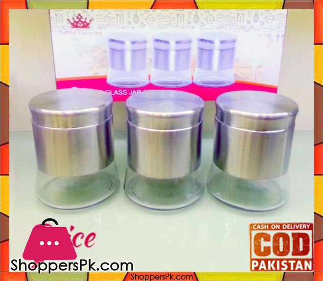 Imperial Collection 3 Pieces Glass Jar Set