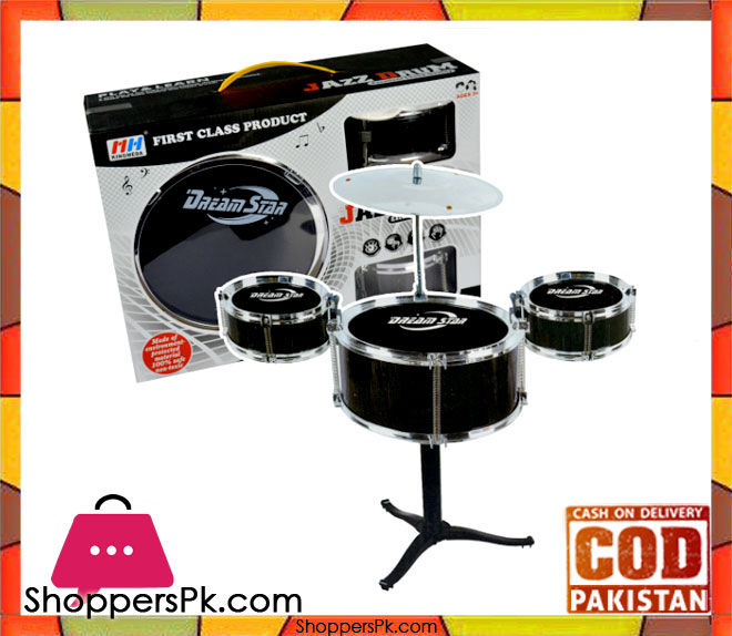 Kingmeda Dream Star Jazz Drum Set For Kid - Black