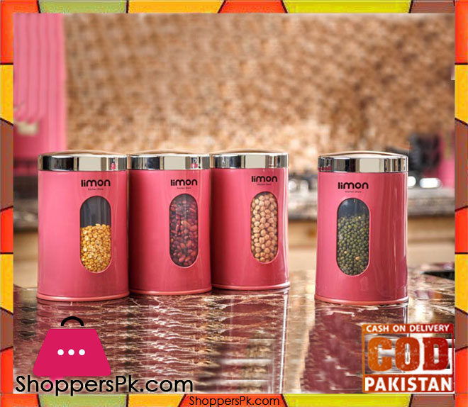 Limon 4 Pcs Spice Jar Large
