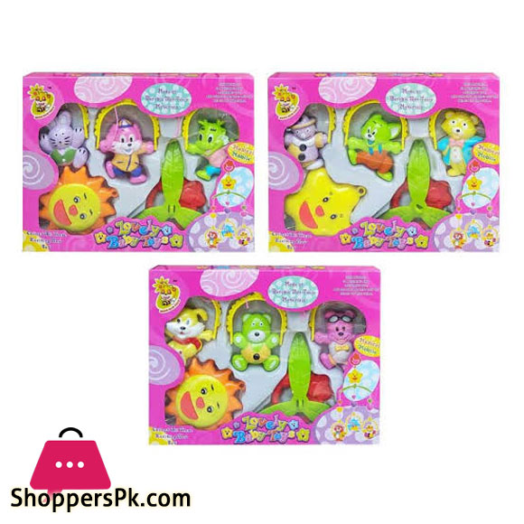 MUSICAL CAROUSEL FOR A BABY BED WITH 3 ANIMALS