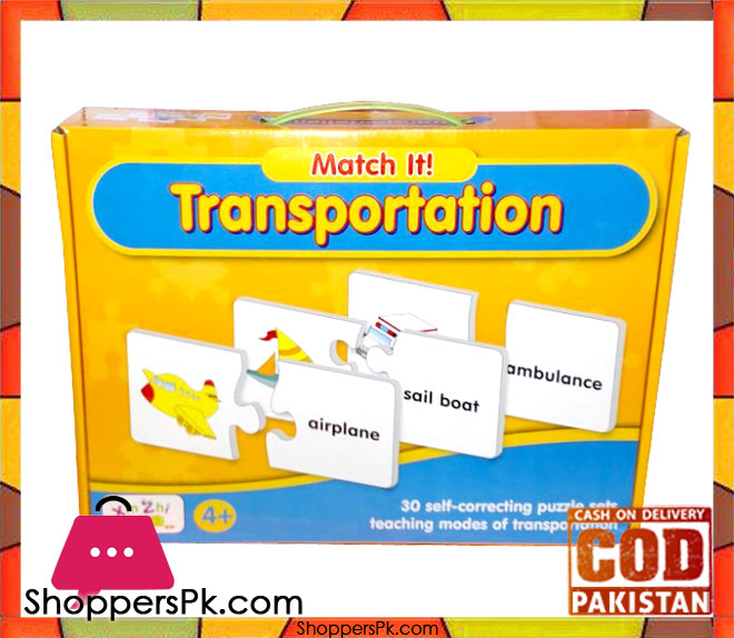Match It! Educational Puzzles-Transportation 30 Pieces