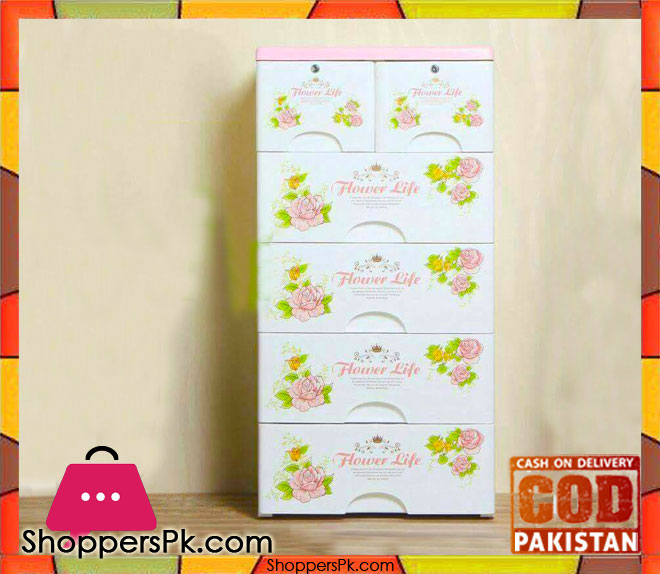 Plastic Drawers Cabinet Flower AQ61