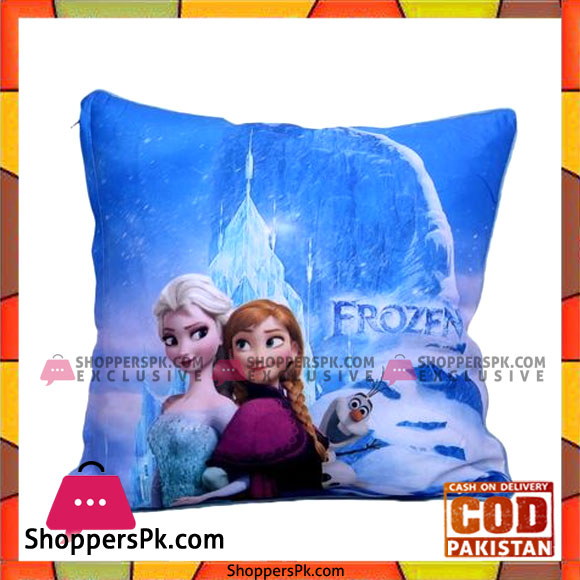 0002-7 - Cotton Printed Square Pillow - Multicolor