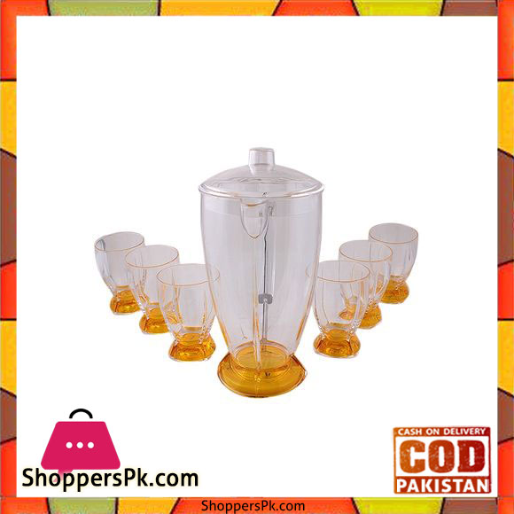 Acrylic Rocket Water Set - 7 Pcs - Yellow - BH0132AC