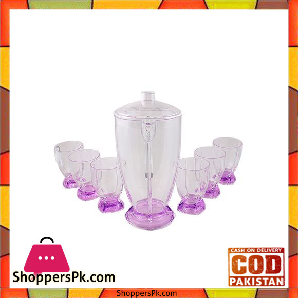 Acrylic Rocket Water Set - 7 Pcs - Purple - BH0132AC