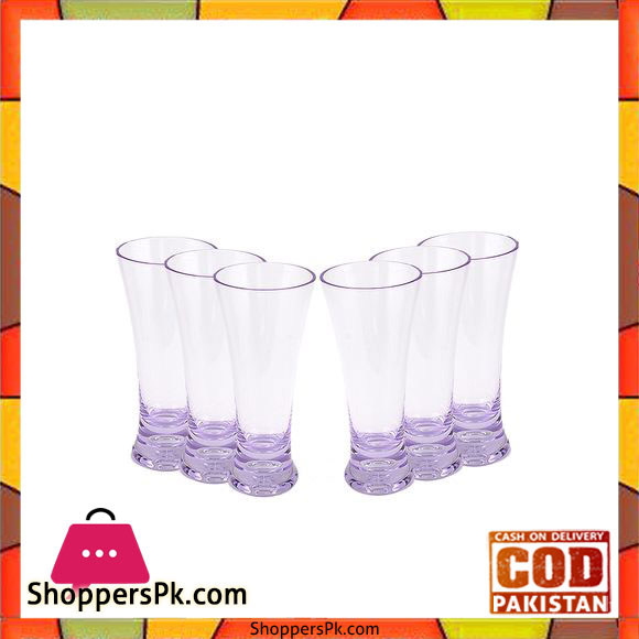 Acrylic Tumbler Set - 6 Pieces - Purple - BH0138AC