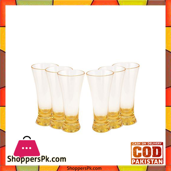 Acrylic Tumbler Set - 6 Pieces - Yellow - BH0138AC