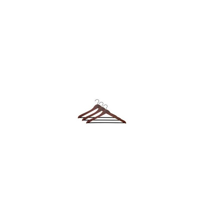 JB Saeed Home-MetalTex Dark Wood Triangle Hangers - Set of 3