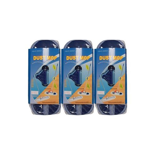 Dust Mop Pack of 3 - Cotton - Blue
