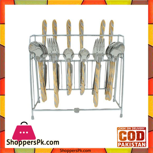 Elegant 24 Pieces Cutlery Set Germany - Silver - EL46