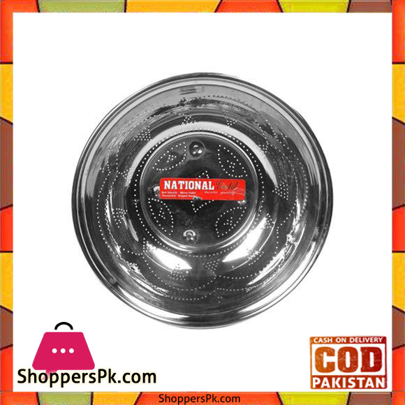National Steel Vegetable Channi Stainless Steel Sifter - Silver