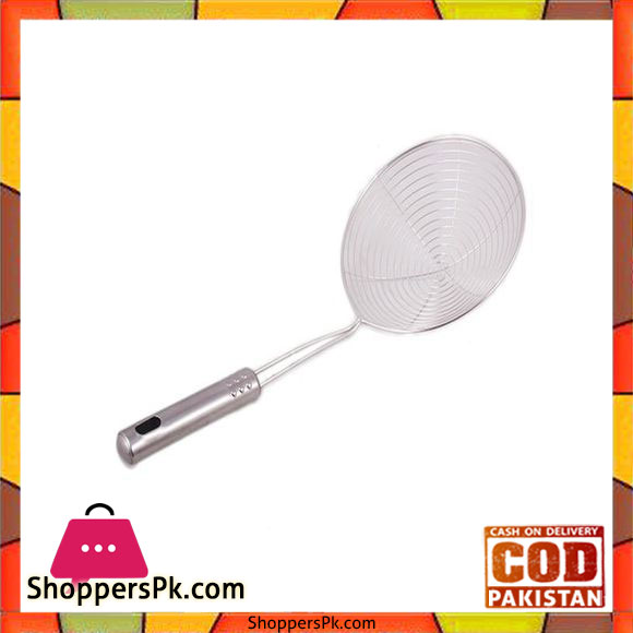 Deep Fry Strainer - Silver - Large - 7.5 Inch