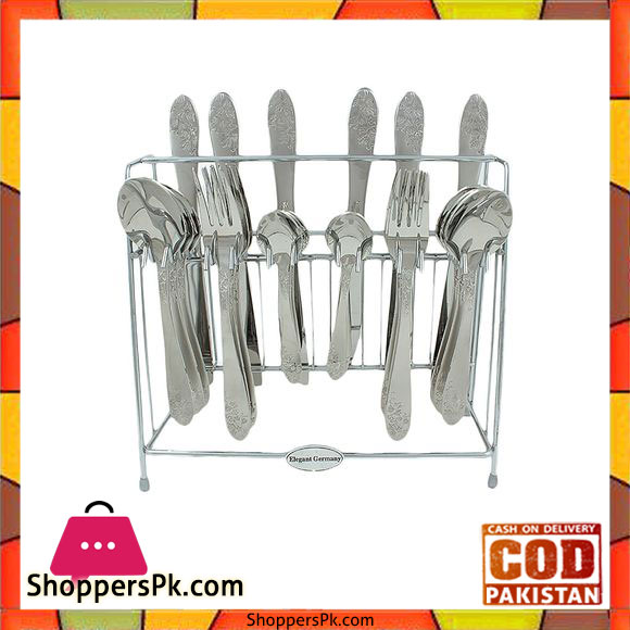 Elegant 24 Pieces Cutlery Set Germany - Silver - EL45