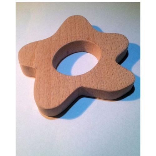 SHS Gifts Natural Wood Cookie Shaped Teether for babies