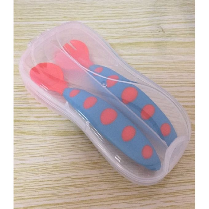 Exclusive Impressions Cute Baby & Infant Feeding Cutlery Set - Spoon & Fork with box