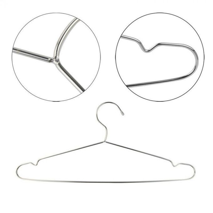 Hi Charlie Stainless Steel Cloth Hanger - 12 Pcs