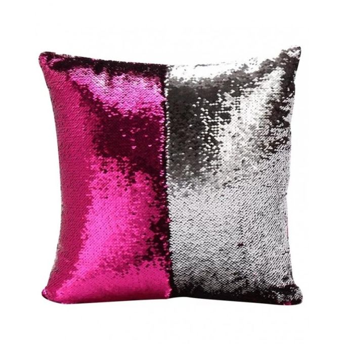Reversible Mermaid Sequin Pillow - Pink & Silver