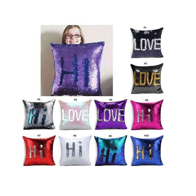 Giftsshop Pack of 10 - Reversible Mermaid Magic Pillow - Multicolor