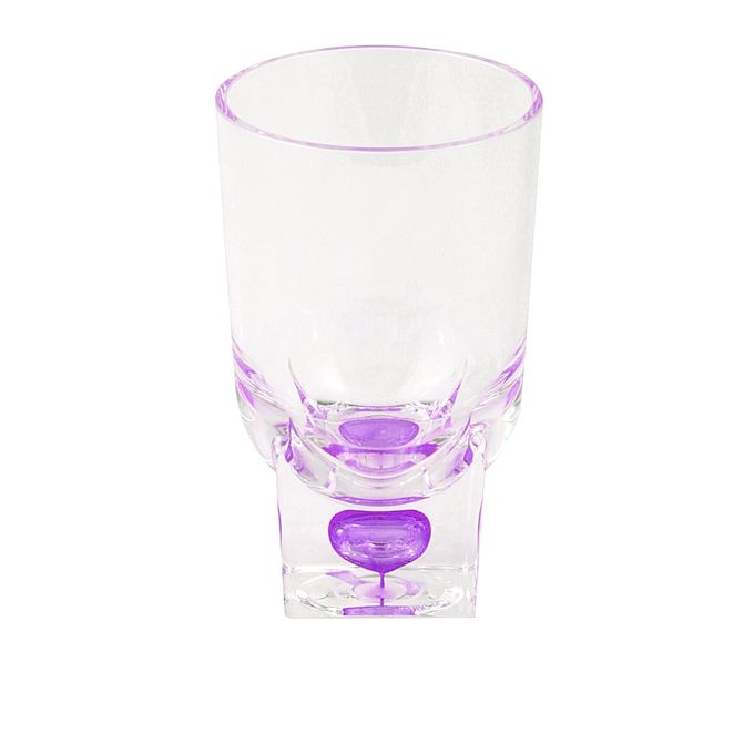Acrylic Square Base Crystal Tumbler Set - 6 Pieces - Purple - BH0015AC