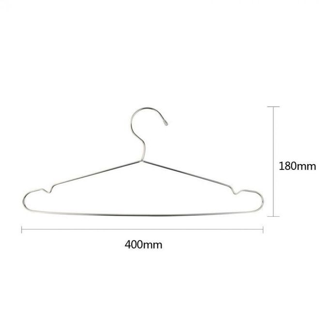 Hi Charlie Stainless Steel Cloth Hanger - 12 Pcs