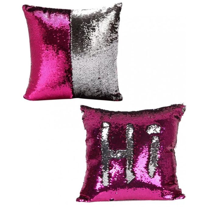 Reversible Mermaid Sequin Pillow - Pink & Silver
