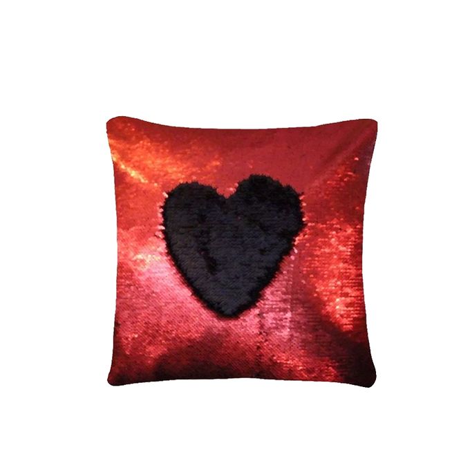 Red & Black Reversible Mermaid Pillow Cover - CUS-110-26-P1a
