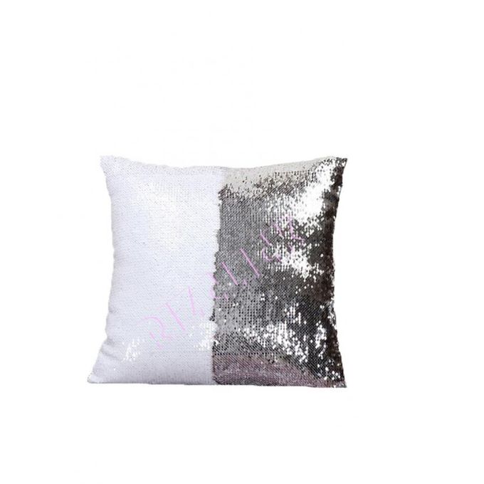 White & Silver Reversible Mermaid Cushion Cover - CUS-110-27-P1a