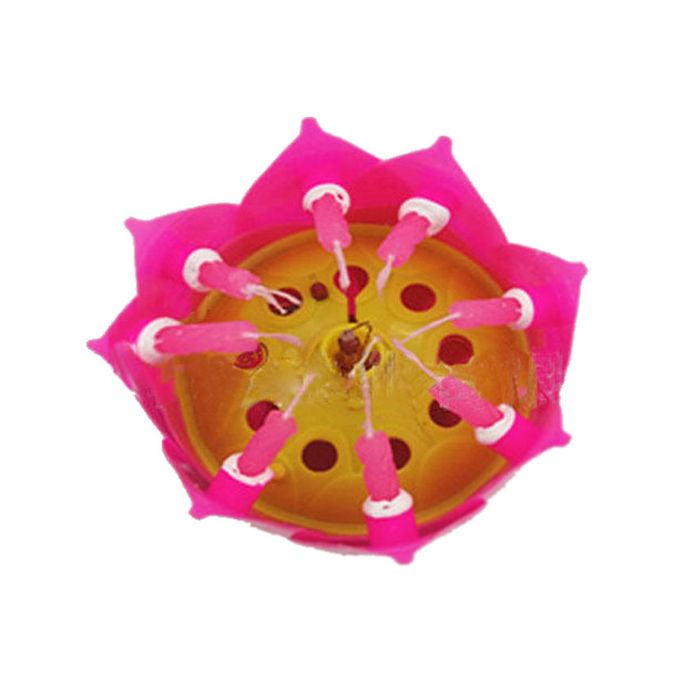 Ingenious Gadgets Happy Birthday Candle with Music & Magical Sparklers with Free Internal Battery - Large Pink Flower