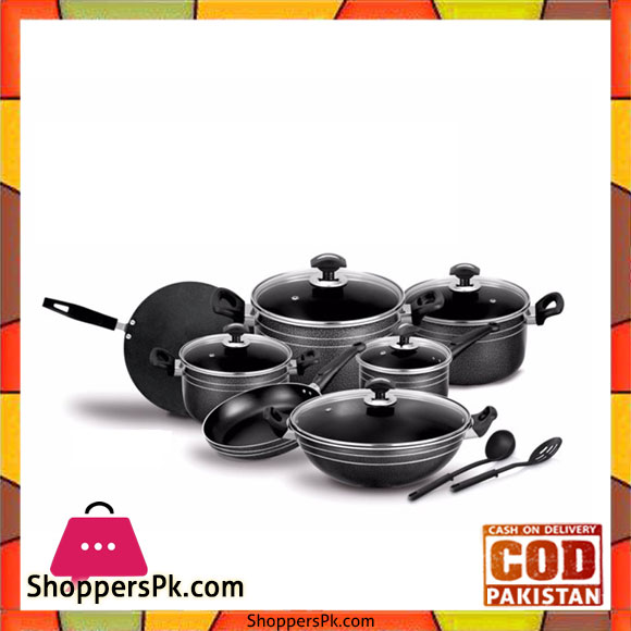 Sonex Classic Edge Gift Pack – Nonstick Cookware Set of 14 Pieces